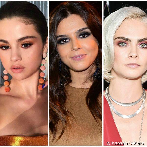 Inspire-se nas maquiagens e nos esmaltes usados por famosas como Selena Gomez, Giovanna Lancellotti e Cara Delevinge (Foto: Instagram / AGNews)